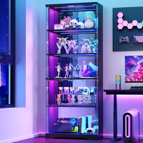 Glass display cabinet with - glass,