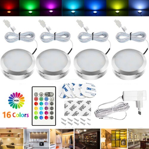 4pcs rgb led under cabinet - 4pcs,