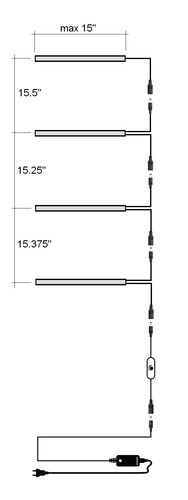 Led light kit - 4, 15"